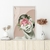 Quadro Decorativo Mulher com Flores na Cabeça Sorrindo