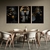 Trio de Quadros Decorativos Mulheres Black Gold na internet