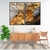 Dupla de Quadros Abstrato Folhas de Ouro - Moldura Maringá - Quadros Decorativos