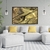 Quadro Decorativo Abstrato Dourado com Preto na internet
