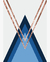 Quadro Decorativo 3 Telas Abstratos Geométrico Azul V - comprar online