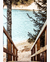 Quadro Decorativo 1 Tela Paisagem e Natureza Escadaria de Madeira - comprar online