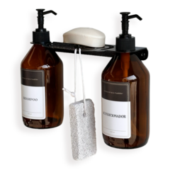 Imagen de Dispenser de Shampoo y Acondicionador con Jabonera