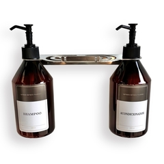 Dispenser de Shampoo y Acondicionador con Jabonera - tienda online
