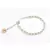 PULSERA CRISTALES 4MM CON BOLITAS DE PLATA Y DIJE (490) - tienda online