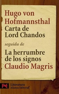 Carta de Lord Chandos - Hugo Von Hofmannsthal