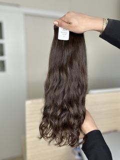 CABELO HUMANO LOIRO ESCURO NATURAL 43 CM 75 GRAMAS - comprar online