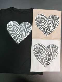 T Shirt Zebra Heart na internet