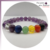 Pulseira de Pedra Ametista com 7 chakras - comprar online