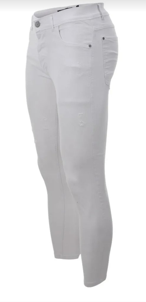 Jean blanco roto new arrivals