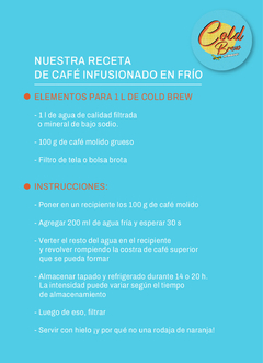 CAFÉ COLD BREW - COLOMBIA - 250 GR - BOLSA COMPOSTABLE en internet