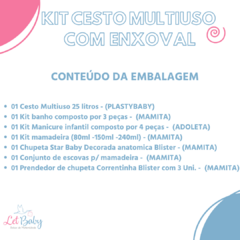 KIT CESTO MULTIUSO COM ENXOVAL MENINO - comprar online