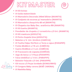 KIT BOLSA MATERNIDADE 5 PEÇAS C/ SAÍDA + ENXOVAL MASTER MENINA - comprar online