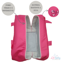 KIT BOLSA MATERNIDADE 3 PEÇAS LAÇO PINK + SAIDA MATERNIDADE MENINA