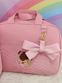 KIT BOLSA MATERNIDADE 3 PEÇAS BAILARINA ROSA - Let Baby Bolsas De Maternidade