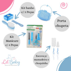 KIT BOLSA MATERNIDADE 5 PEÇAS C/ SAÍDA + ENXOVAL MASTER MENINO - Let Baby Bolsas De Maternidade