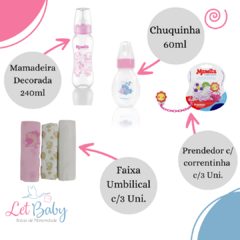 KIT BOLSA MATERNIDADE 3 PEÇAS C/ SAÍDA + ENXOVAL MASTER MENINA - loja online