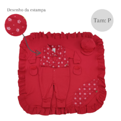 SAIDA MATERNIDADE MACACÃO VERMELHO MENINO - comprar online