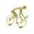 Escultura Ciclista G Dourada