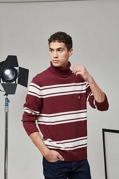 STRIPE COTTON ROLLNECK PENGUIN