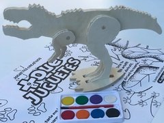 Dinosaurio de madera para armar y pintar - tienda online