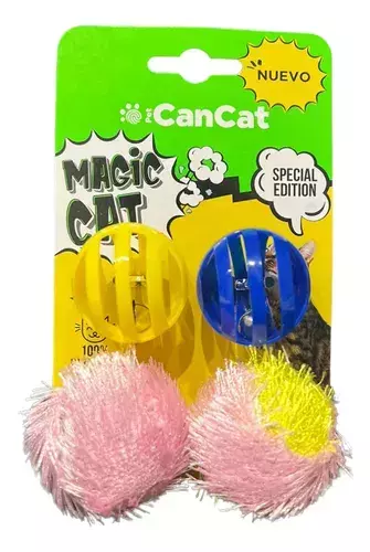 PACK 4 PELOTAS PARA GATOS-CC