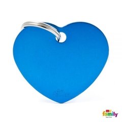 CHAPITA ALUMINIO CORAZÓN GRANDE AZUL