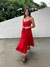 Vestido Sofia em linho - Vermelho - loja online