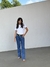 Calça jeans reta na internet