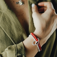 Pulsera doble con cierre porta dijes