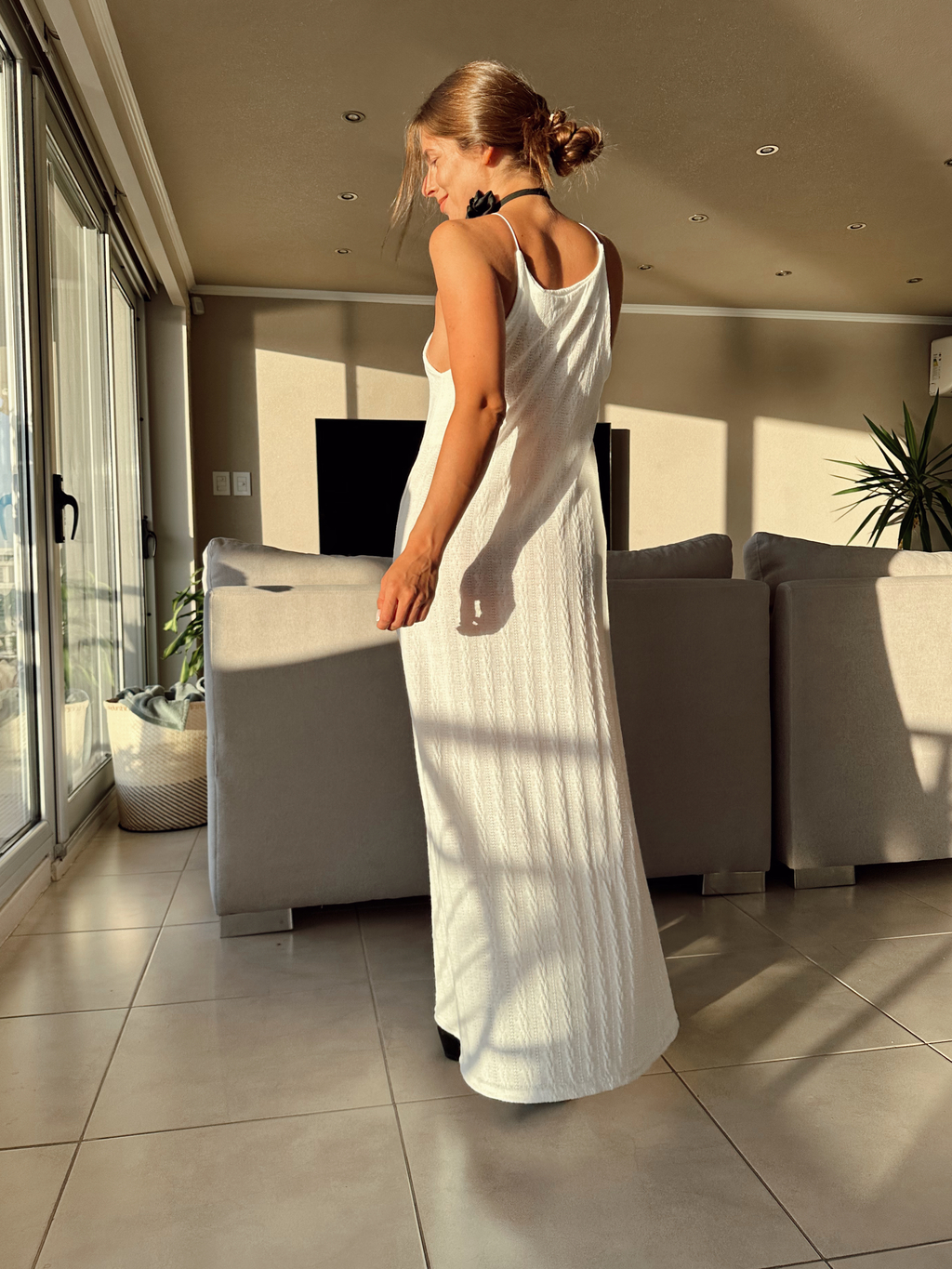 Vestido largo online tejido