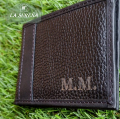 billetera hombre cuero triple solapa tarjetas - comprar online