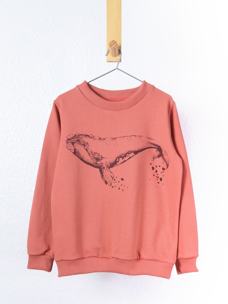 Buzo BALLENA FRANCA color ladrillo ni xs