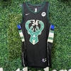 CAMISETA BUCKS 34 (NEGRA CON VERDE) - REPLIC. EXACTA