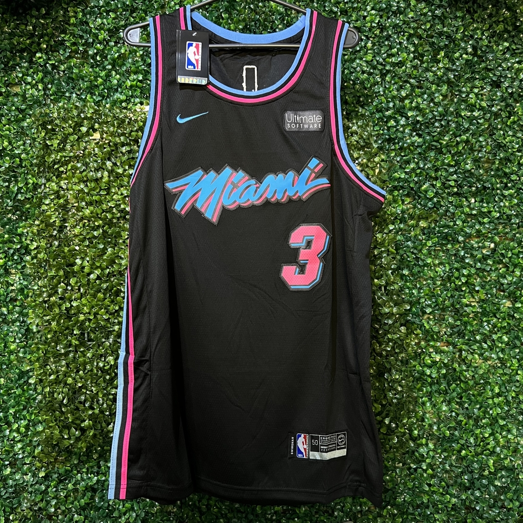CAMISETA MIAMI 3 NEGRA CELESTE REPLIC EXACTA