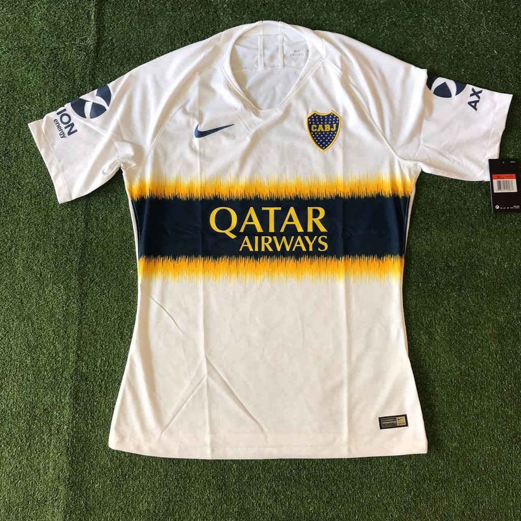 CAMISETA BOCA 2018. SUPLENTE. TELA DE JUEGO MATCH