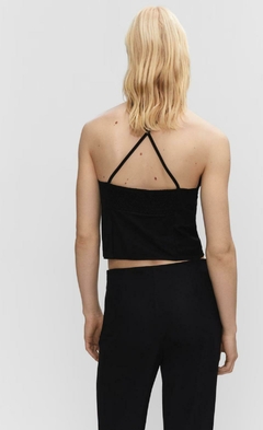 Top punto cuello halter By Mango - tienda online