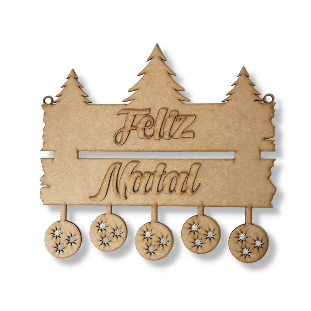 Placa Feliz Natal - Cria Arte Laser