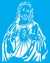 Stencil 20x25cm TK0072 Religioso Jesus Cristo Toke de Arte