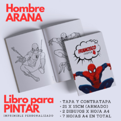 Libro para Pintar Imprimible HOMBRE ARAÑA