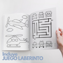 Libro para Pintar Imprimible MEDIOS DE TRANSPORTE - Jotas Paper Kits