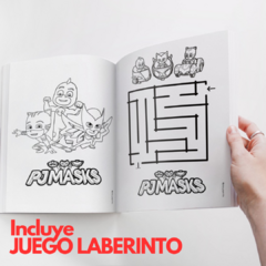 Libro para Pintar Imprimible HEROES EN PIJAMA - Jotas Paper Kits