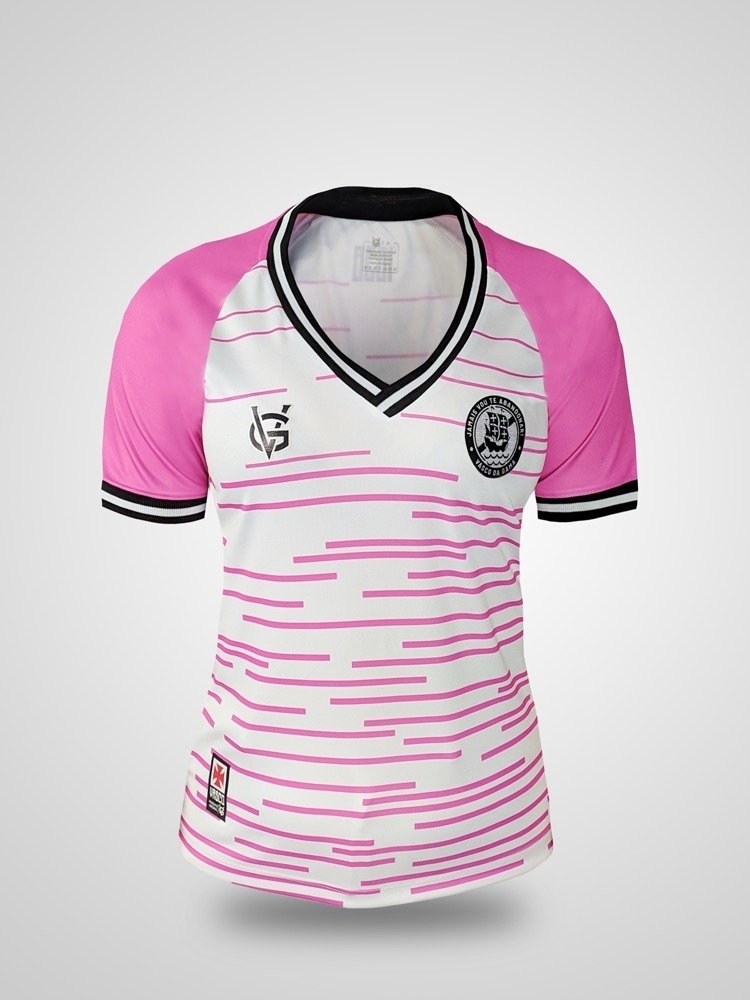 Camisa Outubro Rosa Feminina VG Vasco - Branca