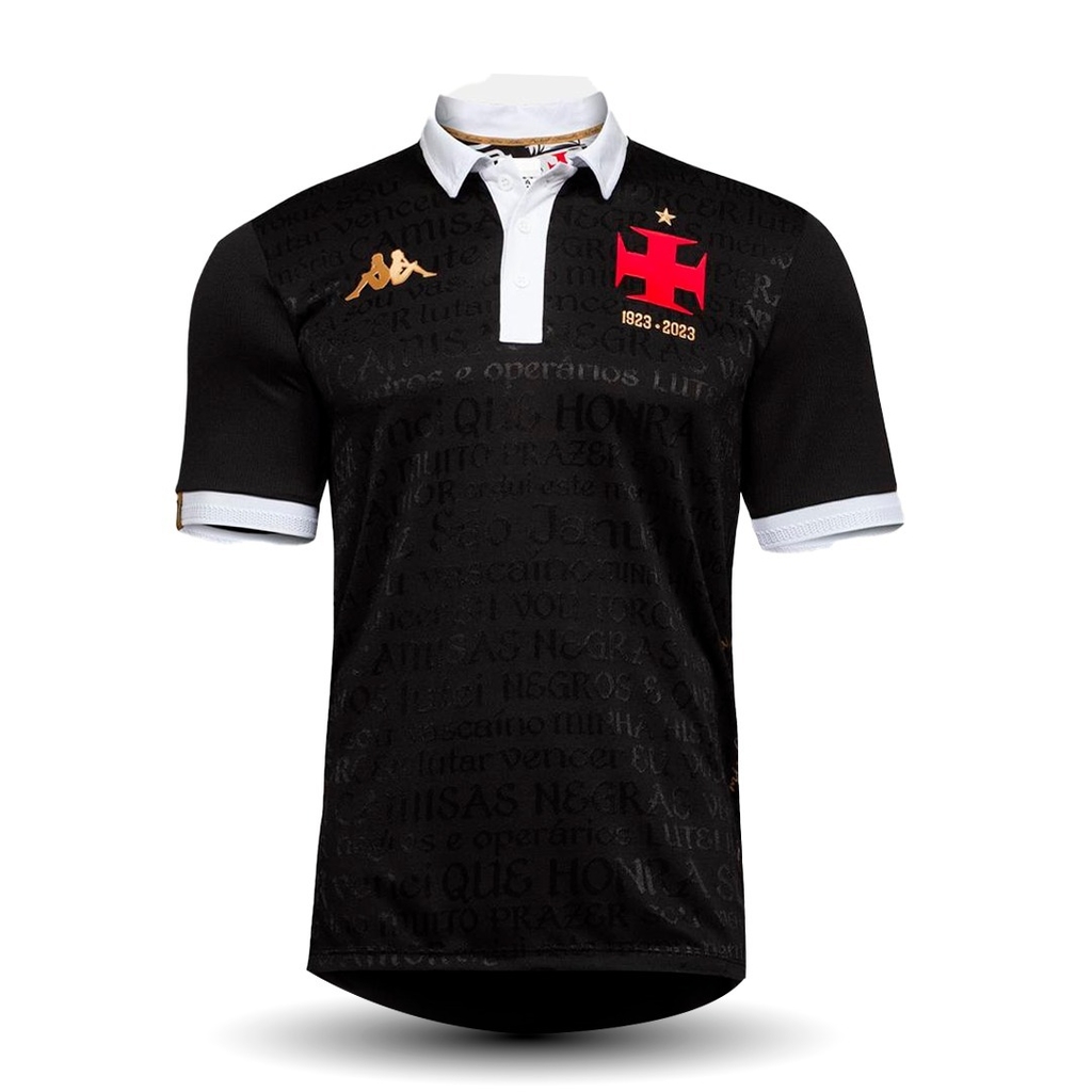 Camisa Negras Masc Kombat uniforme 3 Vasco Oficial 23/24