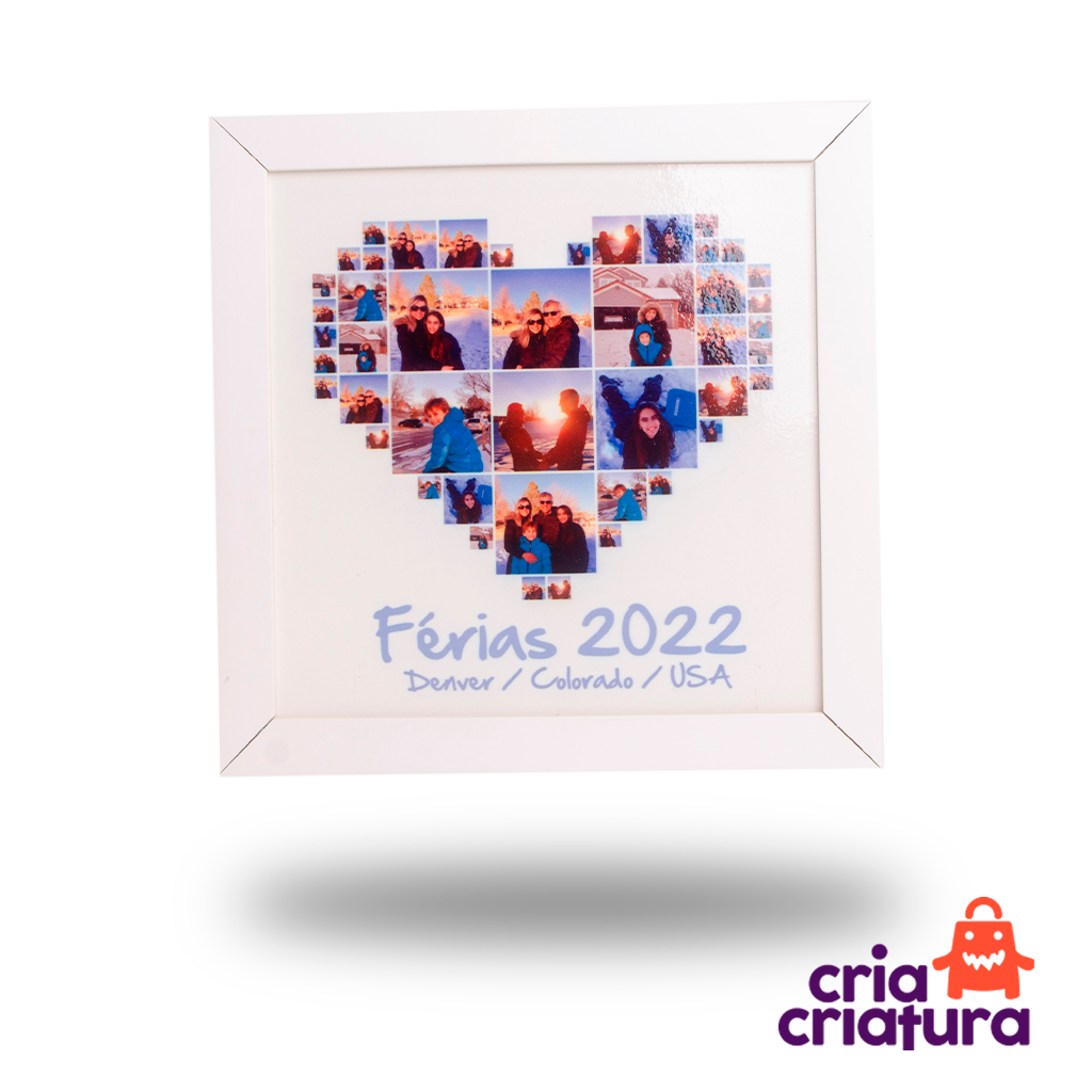 Quadro Personalizado 20x20cm - 1 ano de Casamento ou Namoro