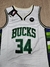 Imagen de Camiseta NBA Milwaukee Bucks #34 SKU W416