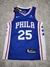 Camiseta NBA Philadelphia 76ers #25 Simmons SKU W411
