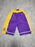 Short NBA Basketball Los Ángeles Lakers violeta/amarillo SKU X06 +