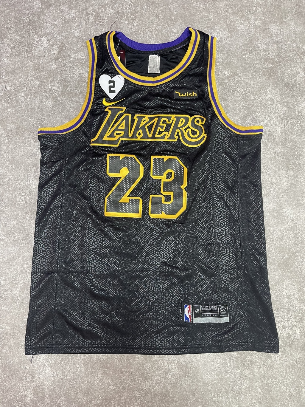 Camiseta Swingman NBA Los Angeles Lakers Black Mamba 23 James SKU W304