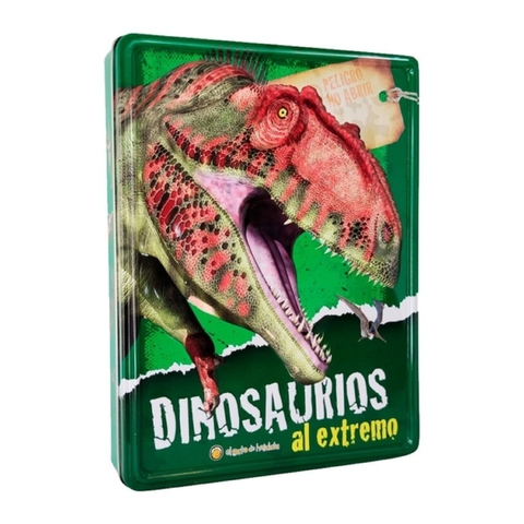 Set En Lata Libro, Stickers Y Puzzle "Dinosaurios" Guadal